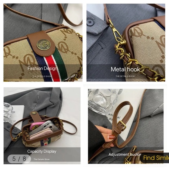 Elegant Unbranded Cream Crossbody Bag- NIP - Picture 9 of 14